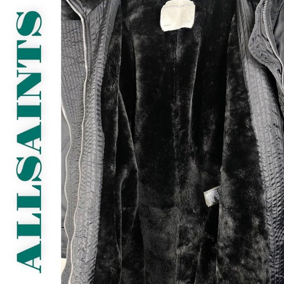 All Saints Black Oversized Jacket - Picture 9 of 14